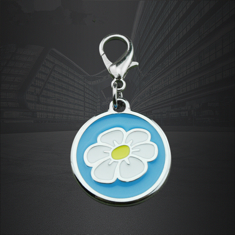 Ronda en forma de flor QR Code PET tags impermeable Tracking Dog tags