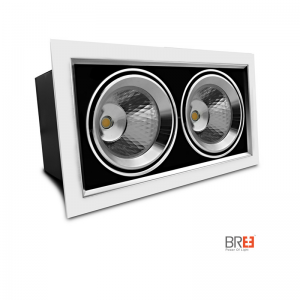 Solo el doble o triple de cabeza Grille Dimmable LED Downlight Led downlight cuadrado con 360 grados de ángulo de inclinación