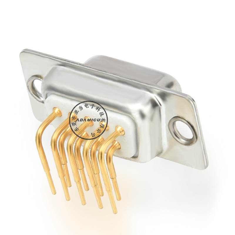 d tipo 9 pin hembra conector eléctrico de 90 grados