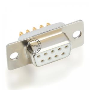 d tipo 9 pin hembra conector eléctrico de 90 grados