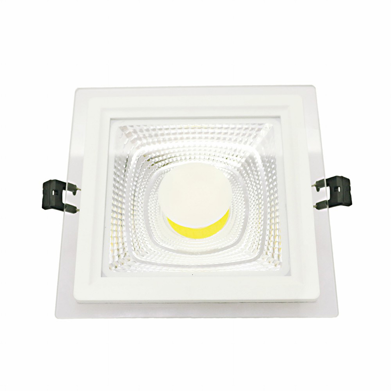 3 colc temp redondas y cuadradas de cristal empotrado luz de punto