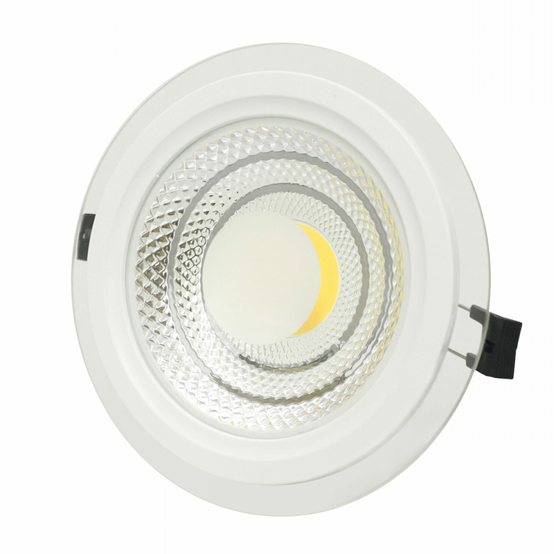 3 colc temp redondas y cuadradas de cristal empotrado luz de punto