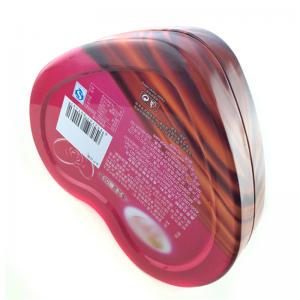 Caja de la lata de chocolate en forma de corazón de calidad alimentaria