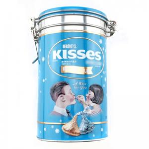 Caja de la lata redonda de café impresa personalizada de calidad alimentaria con tapa hermética