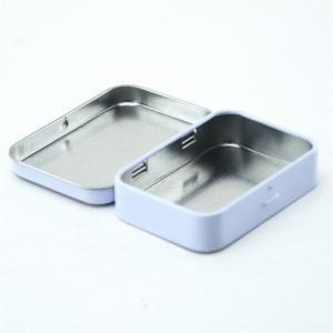 Mini caja rectangular de encargo elegante de la lata del metal para el embalaje de la menta del caramelo