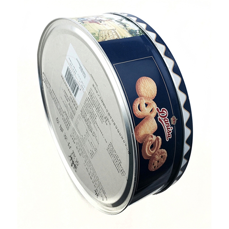 Caja promocional de la lata de la galleta de la galleta de empaquetado del alimento promocional del OEM