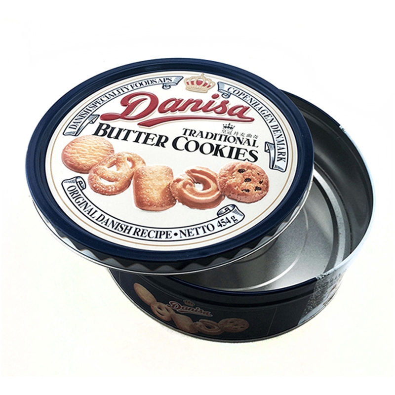 Caja promocional de la lata de la galleta de la galleta de empaquetado del alimento promocional del OEM