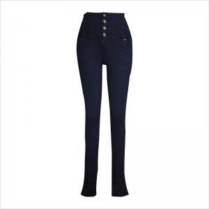 jean skinny skinny de cintura alta con cuatro botones WS1003