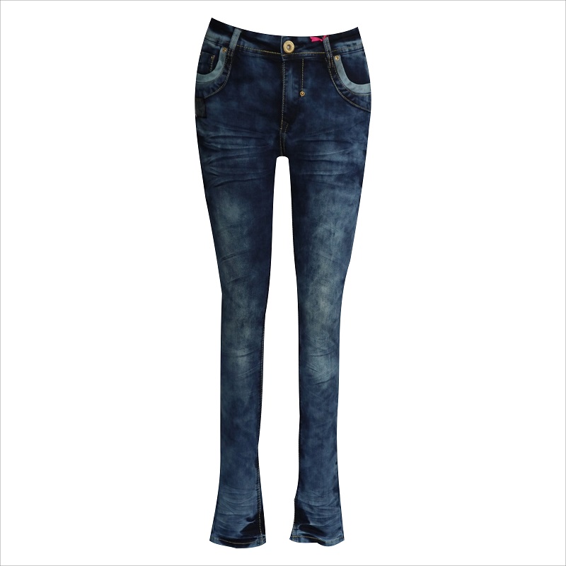 lavado de ácido alta subida bootcut jean WS1004