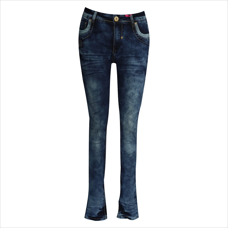 lavado de ácido alta subida bootcut jean WS1004