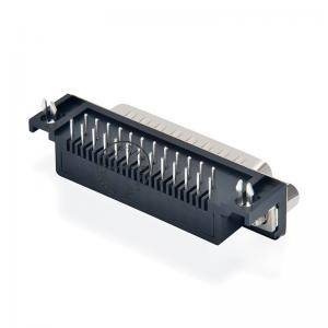 conector macho en ángulo recto d sub 25 pines