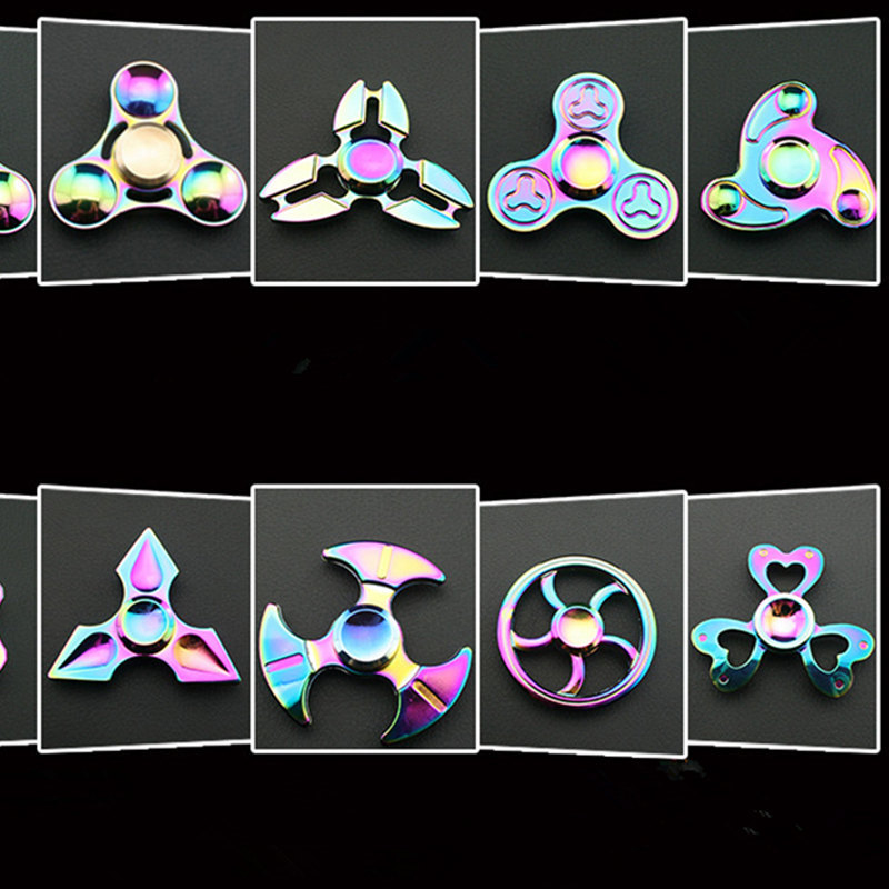Aleación metálica de zinc Dazzle Color Girar a mano Spinner spinning top peg-top