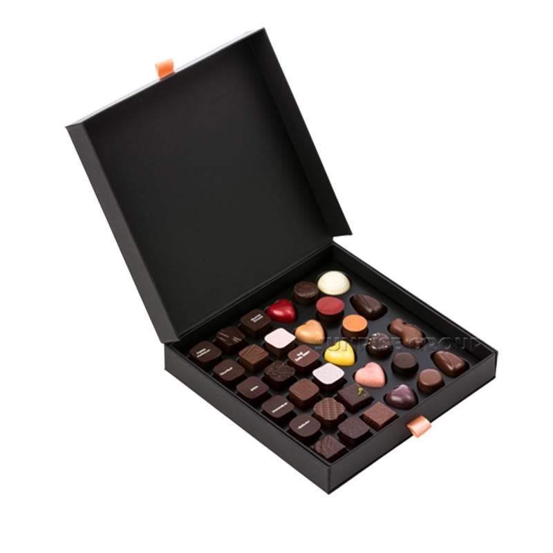 Caja de regalo hermosa del chocolate del cierre del tablero de papel