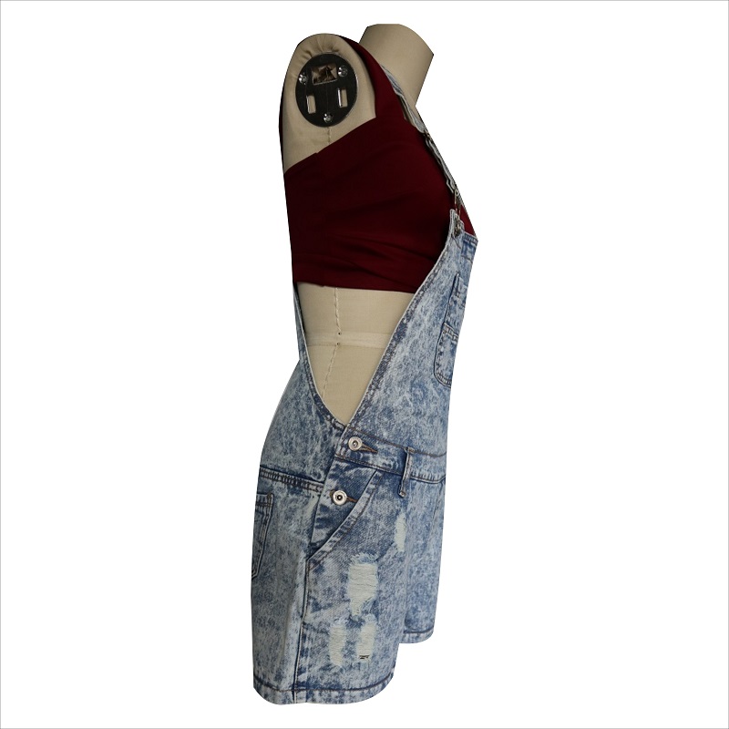 moda acid wash rip dungaree WS1015