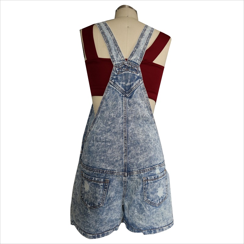 moda acid wash rip dungaree WS1015