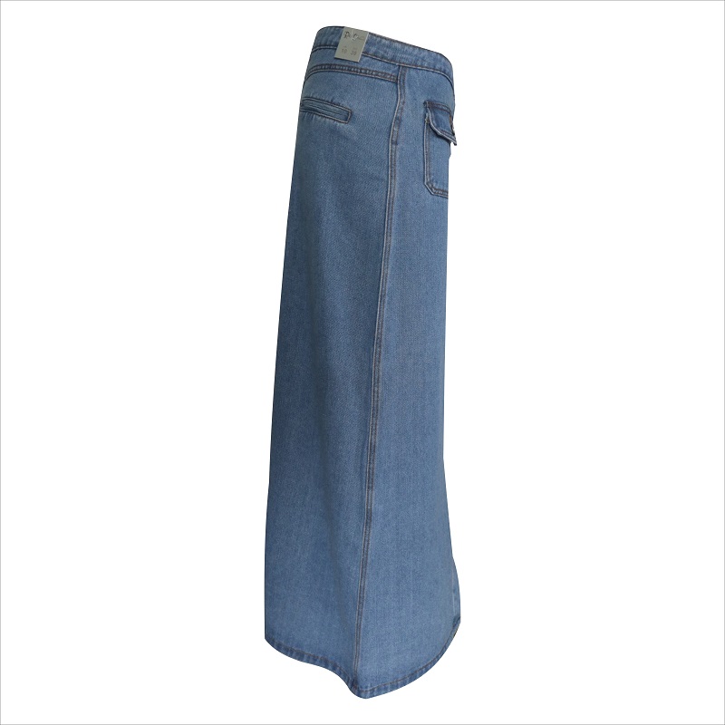 botón delantero falda larga WS10118