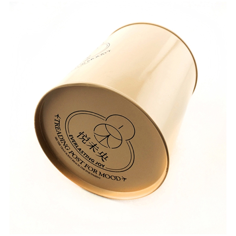 Caja redonda hermética personalizada de la lata del té con la tapa doble