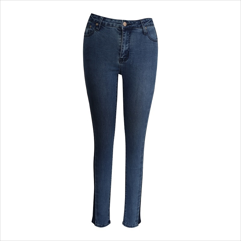 contraste de la moda lavado jeans ajustados WS10122