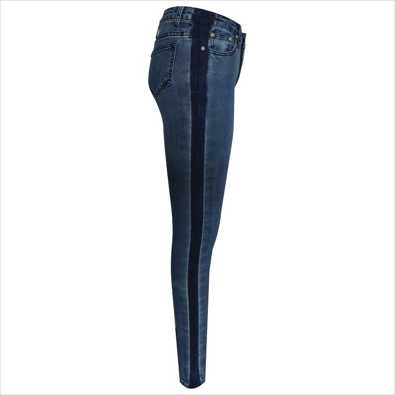 contraste de la moda lavado jeans ajustados WS10122