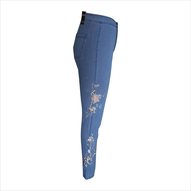 bordado de moda jeans azules pitillo WS10123