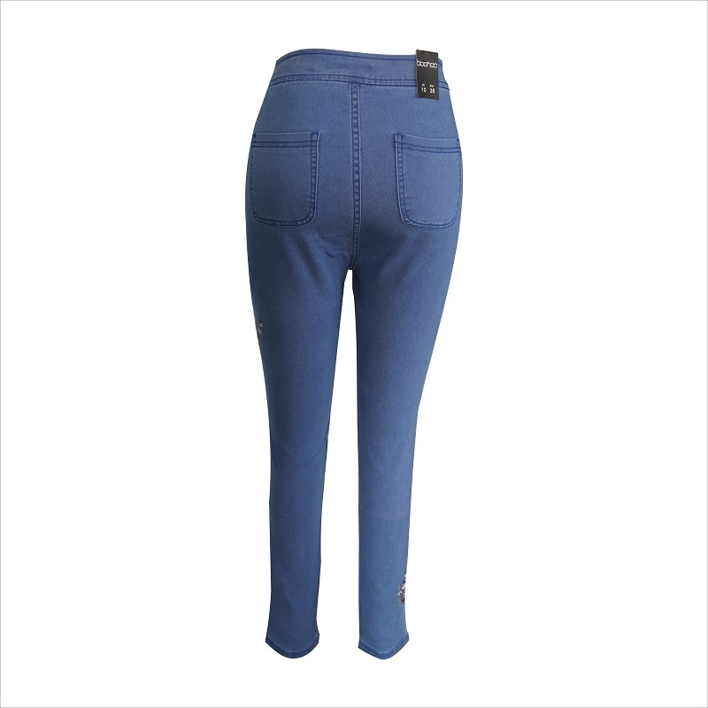 bordado de moda jeans azules pitillo WS10123