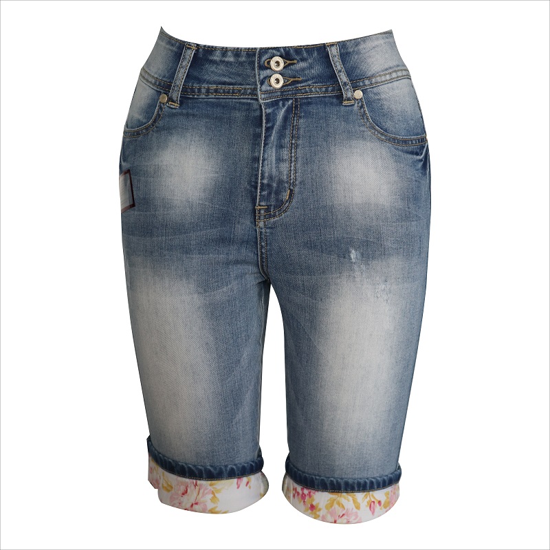 dobladillo 3/4 jeans de impresión WS10125