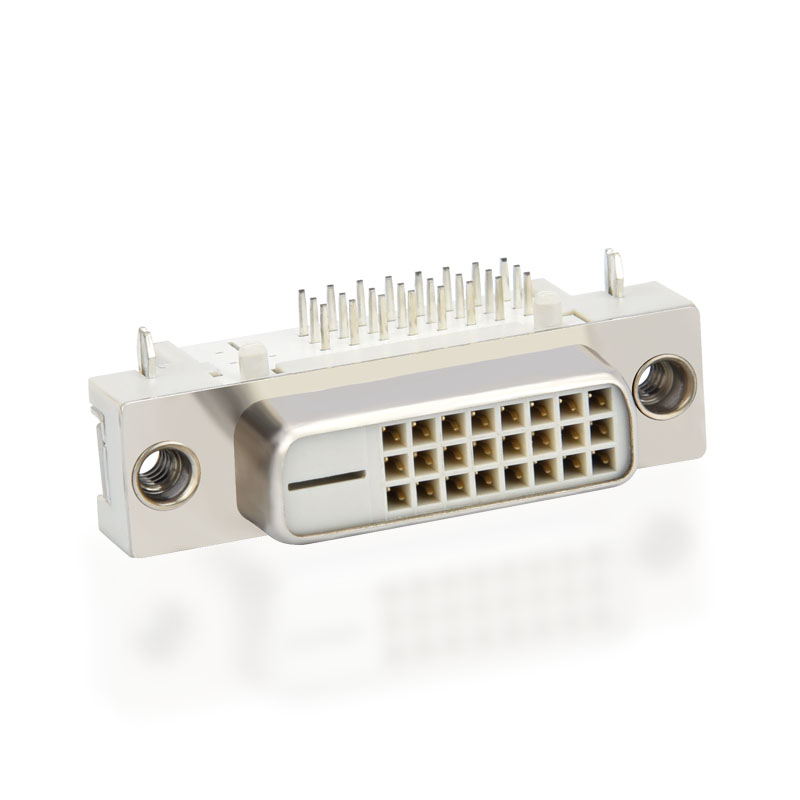 venta caliente 25 Pin DVI conector de 90 grados para el proveedor de China