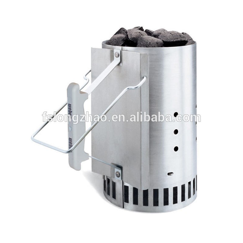 Accesorios para barbacoa encendedor de chimenea de carbón con negro pintado