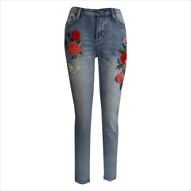 jeans bordados mujer WS1382 $ 8- $ 9