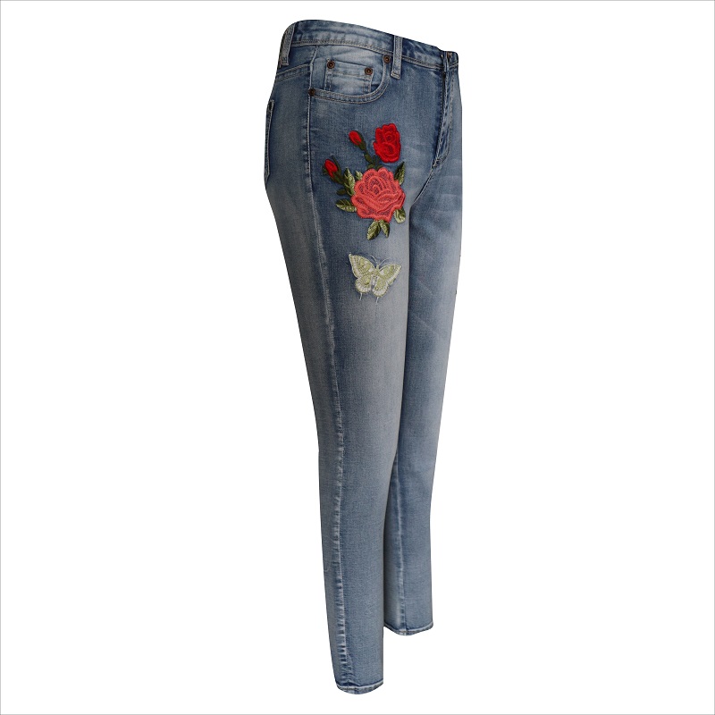 jeans bordados mujer WS1382 $ 8- $ 9