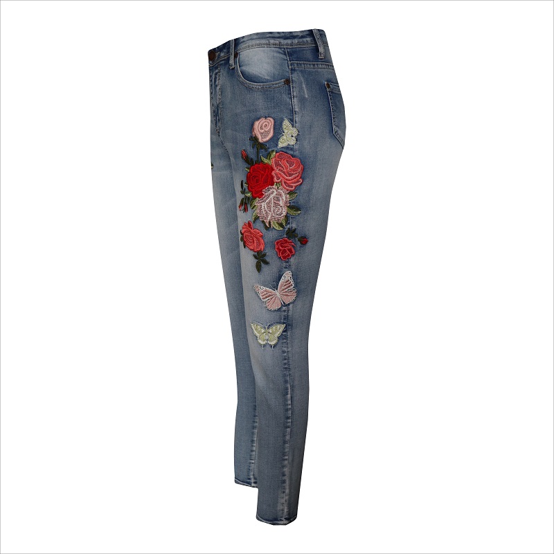 jeans bordados mujer WS1382 $ 8- $ 9