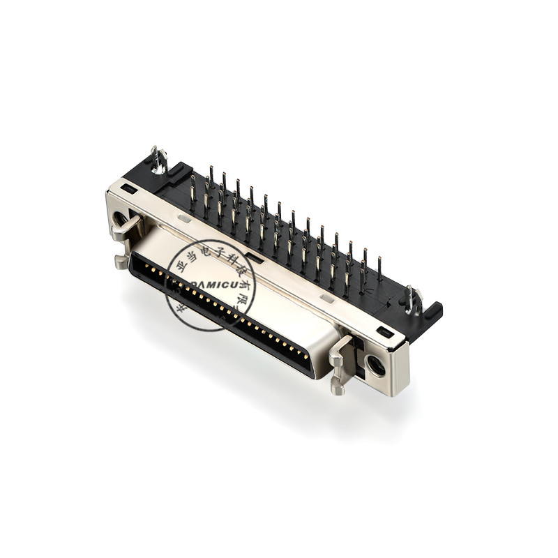 Conector CN SCSI hembra 50 pin Hierro ángulo recto