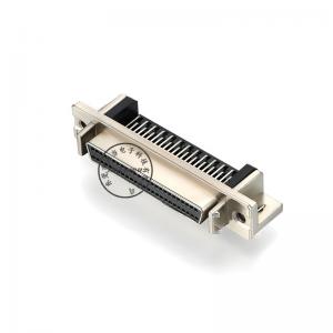 Fábrica al por mayor SCSI 50 pin DB conector hembra zinc aleación ángulo recto