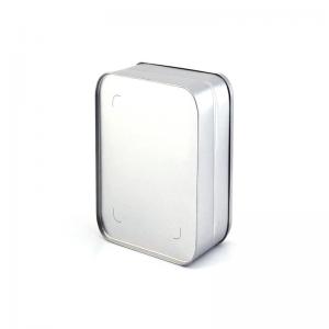 Caja de lata cuadrada con logotipo personalizado para galletas, envases de pastel de luna.