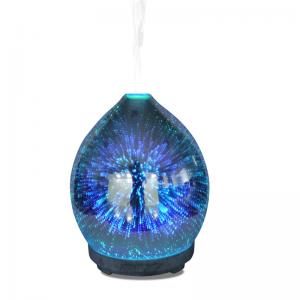 Rainbow beautiful 3D glass firework difusor de aroma de humidificador de fragancia para el hogar