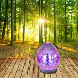 Rainbow beautiful 3D glass firework difusor de aroma de humidificador de fragancia para el hogar