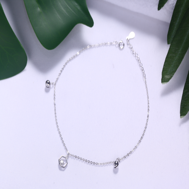 tobillera de plata