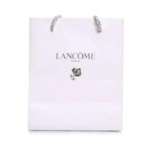 Bolsas de papel de arte laminado dorado mate con logotipo propio