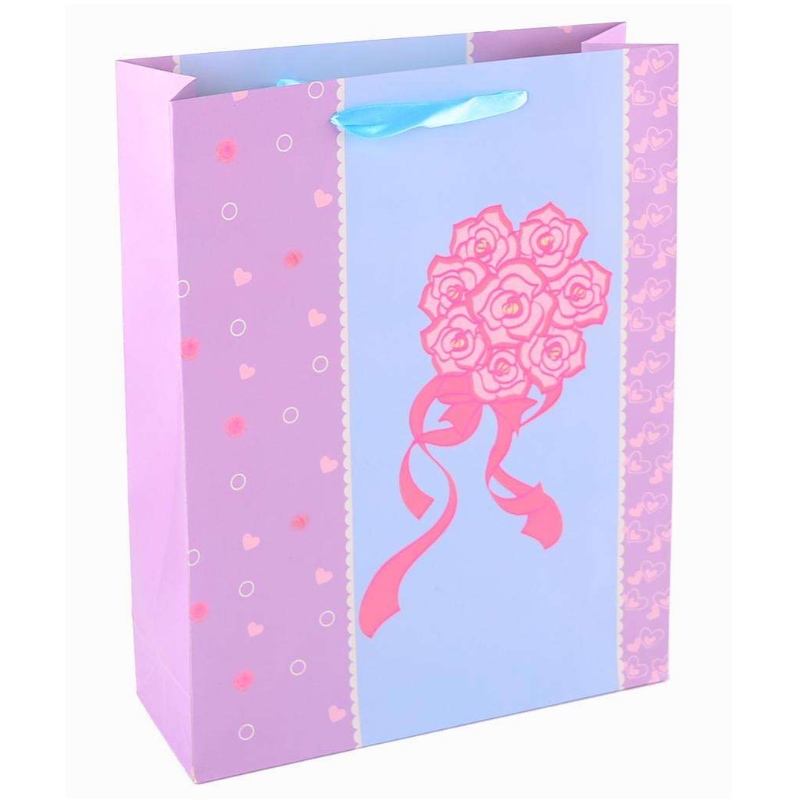 bolsa de papel de regalo con asa de cinta