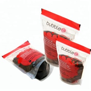 la parte inferior redonda se levanta el bolso flexible plástico de la bolsa del embalaje para el marisco de la carne de vaca del cerdo de la carne