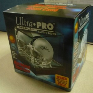 Sostenedor de cristal de la exhibición del mini casco