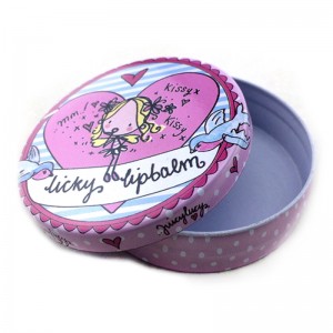 Embalaje cosmético, caja de lata de esmalte de zapatos redondo