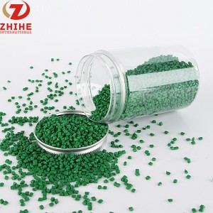 Masterbatch verde PP para productos plasticos.