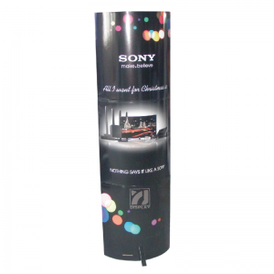 Publicidad personalizada impreso plegable soporte de la bandera Totem Display POP cartón papel Standee