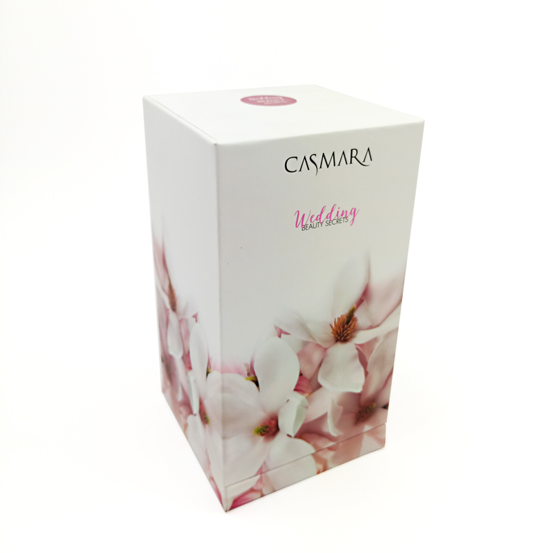 caja de regalo de papel de embalaje de cosméticos de belleza rosa