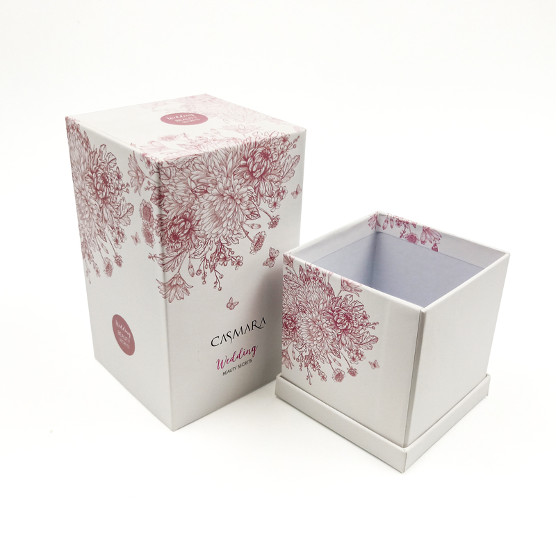 caja de regalo de papel de embalaje de cosméticos de belleza rosa