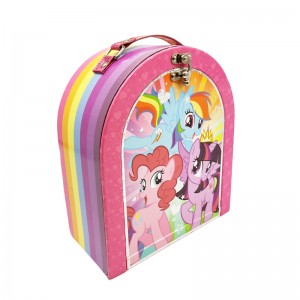 La caja de almuerzo rígida del papel de la cartulina crea para requisitos particulares la caja de regalo dulce impresa para los niños