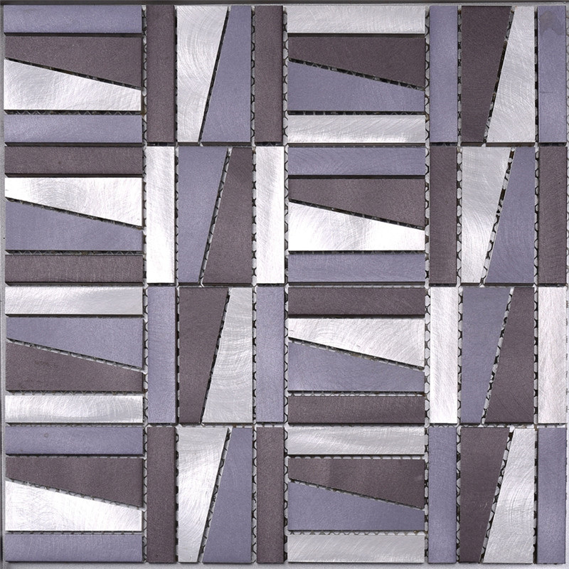 Teja de mosaico colorida púrpura del metal del proveedor para la pared interior