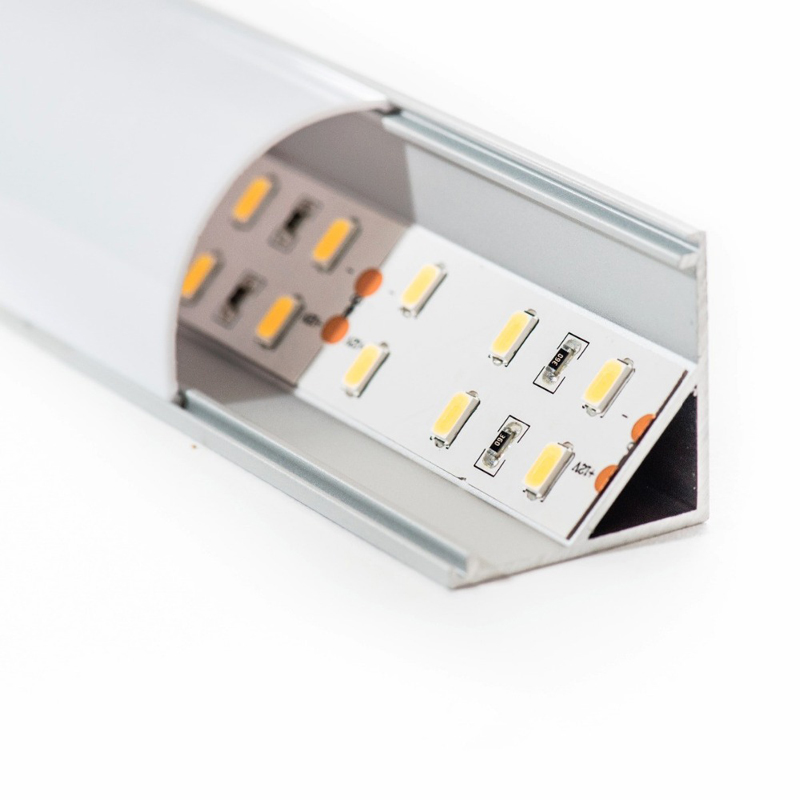 Esquina de luz LED Aluminio Perfil LED 6063-T5 Aleación de aluminio Luz lineal de aluminio