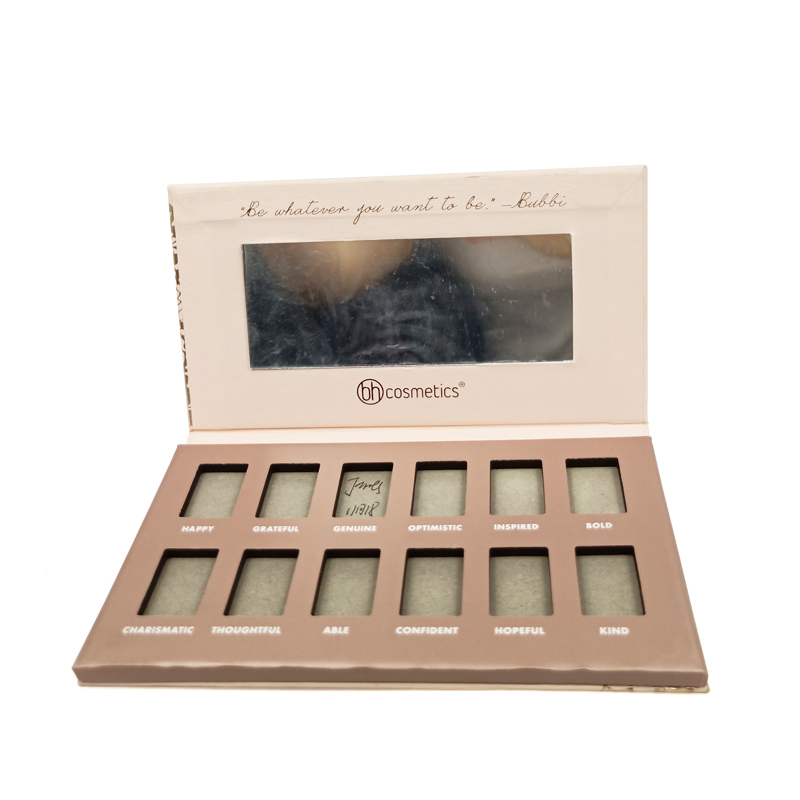 Caja de paleta de papel de caja de sombra de ojos